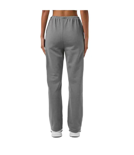Womens/ladies Embroidered Logo Wide Leg Sweatpants Wolf Grey Sisters And Seekers