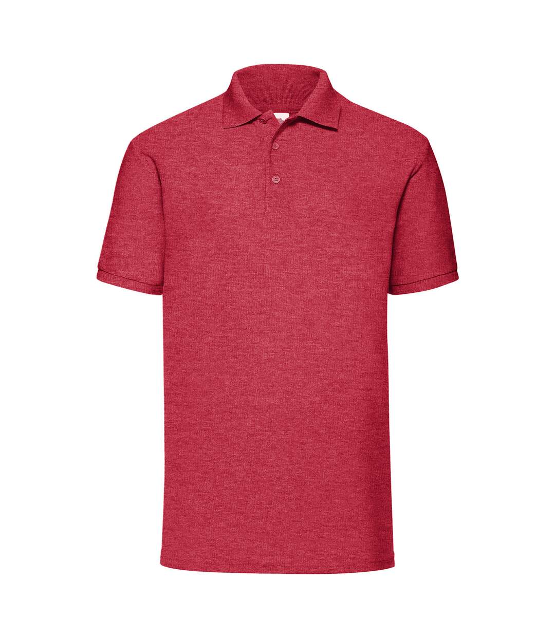 Polo 65/35 homme rouge chiné Fruit of the Loom