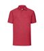 Mens 65/35 polo shirt heather red Fruit of the Loom