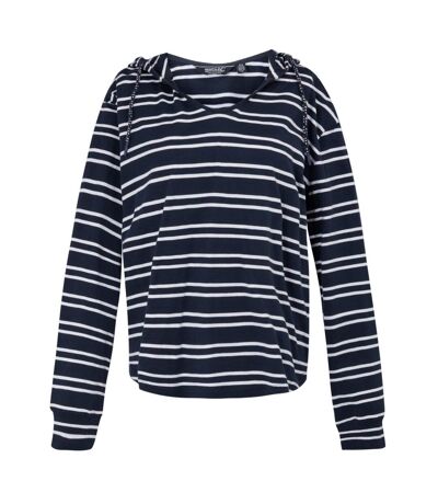 Sweat À Capuche Minerve Femme Bleu Marine Blanc Regatta