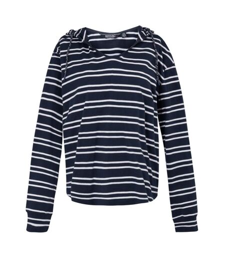 Sweat À Capuche Minerve Femme Bleu Marine Blanc Regatta