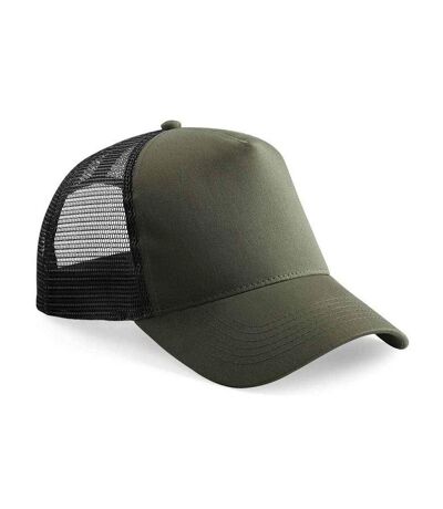 Casquette trucker adulte vert sombre / noir Beechfield