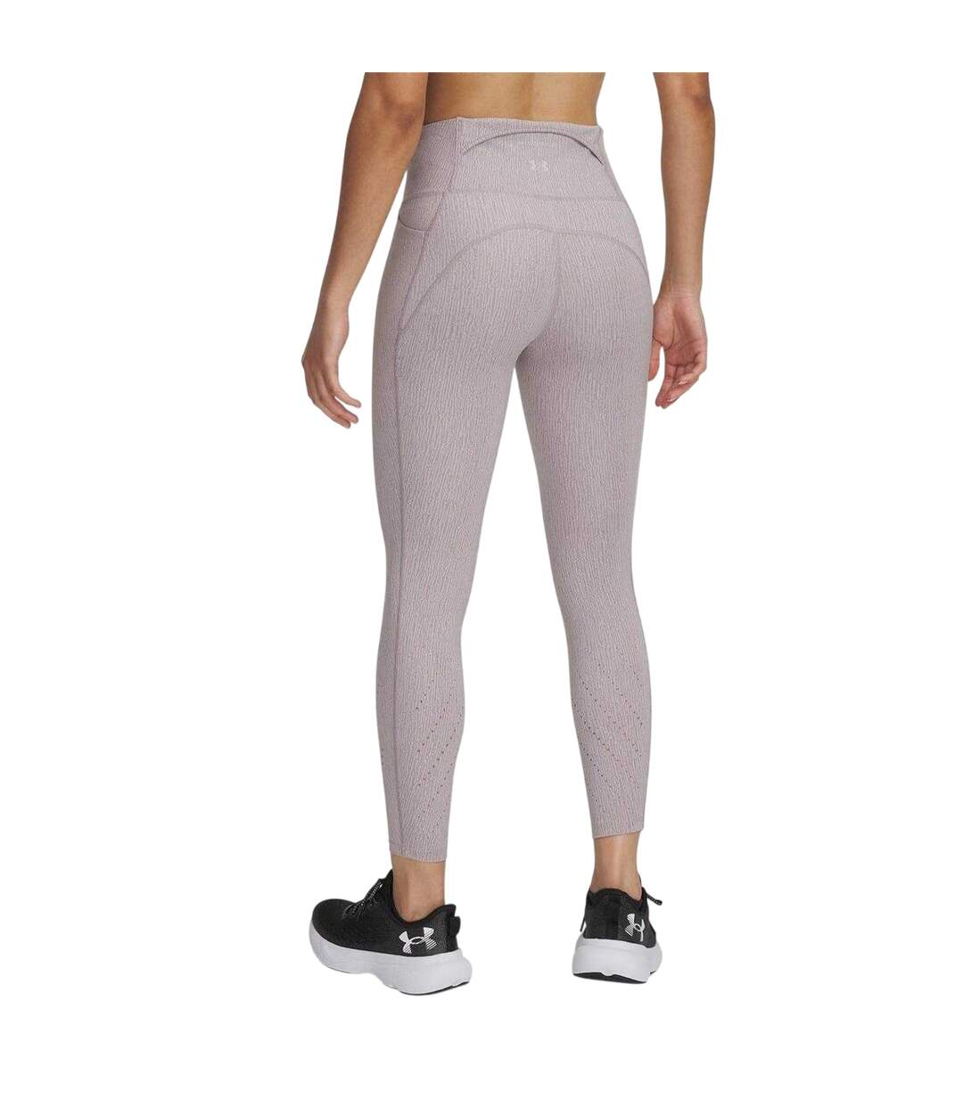 Womens/ladies Launch Elite Abstract Leggings Frost Gray Under Armour-3