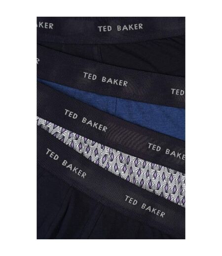 Pack Of 4  Mens Plain Boxer Shorts  Navy Multicoloured Ted Baker
