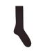 Mens Plain Ankle Cashmere Socks Dark Brown Boss-1