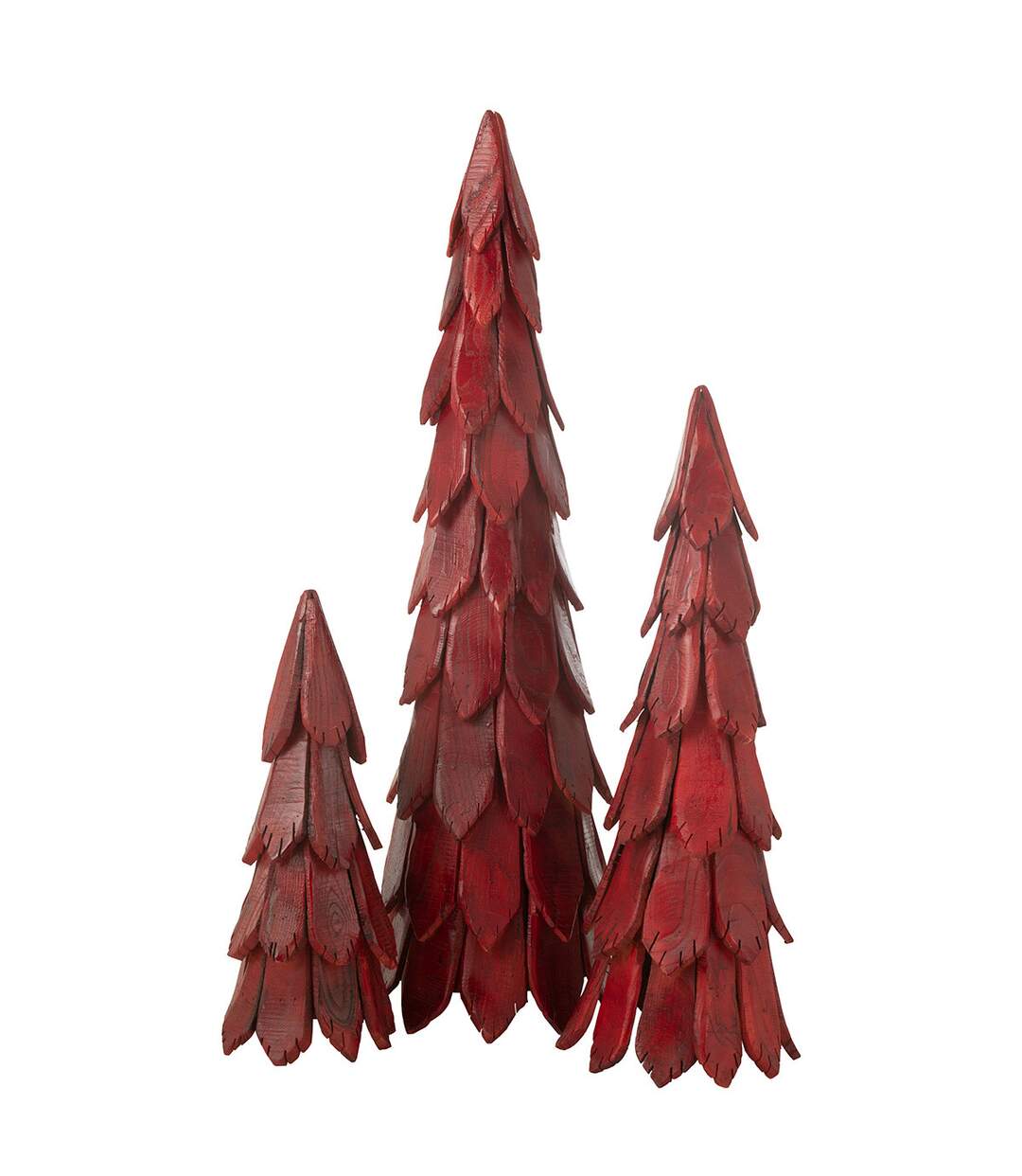 Sapin de Noël en Bois Pieces 120cm Rouge-2