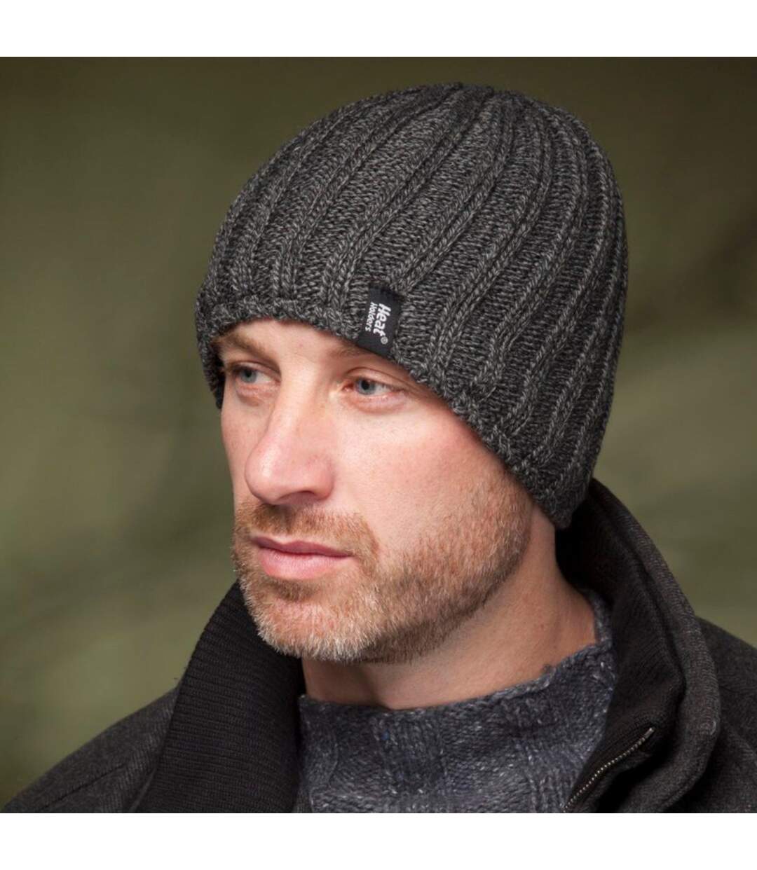 Mens 3.4 TOG Soft Fleece Lined Ribbed Knitted Thermal Winter Hat-3
