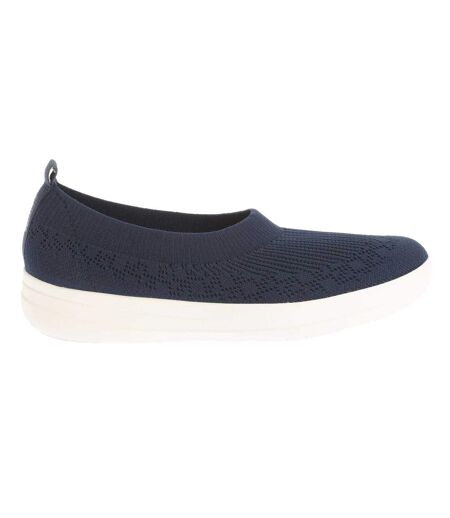 Womens/ladies Uberknit Slip-on Pumps Navy FitFlop