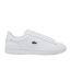 Mens Carnaby Leather Flat Trainers White Lacoste-1