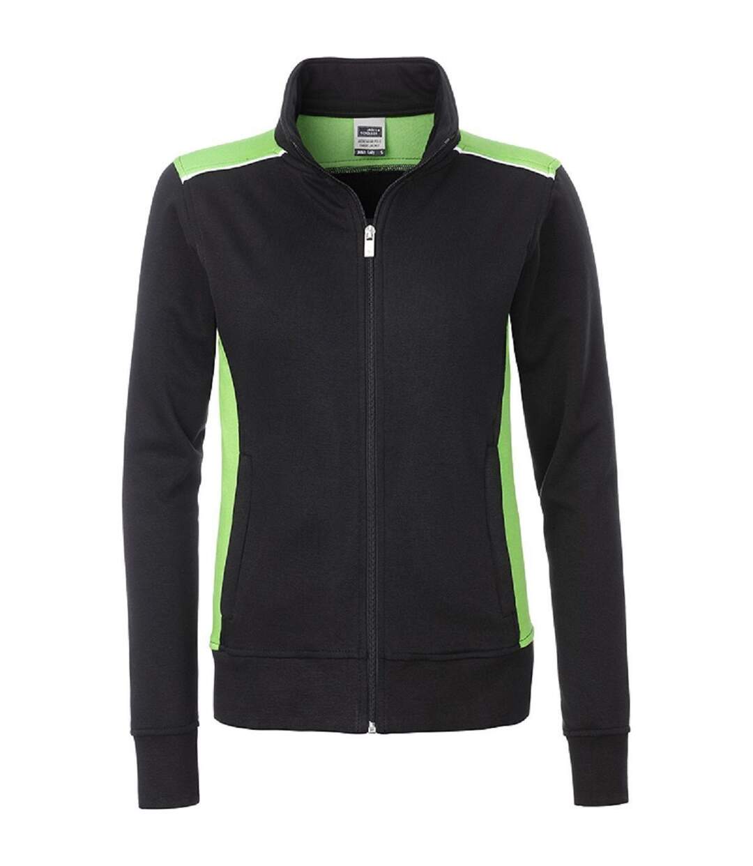 Sweat de travail zip intégral - Femme - JN869 - noir