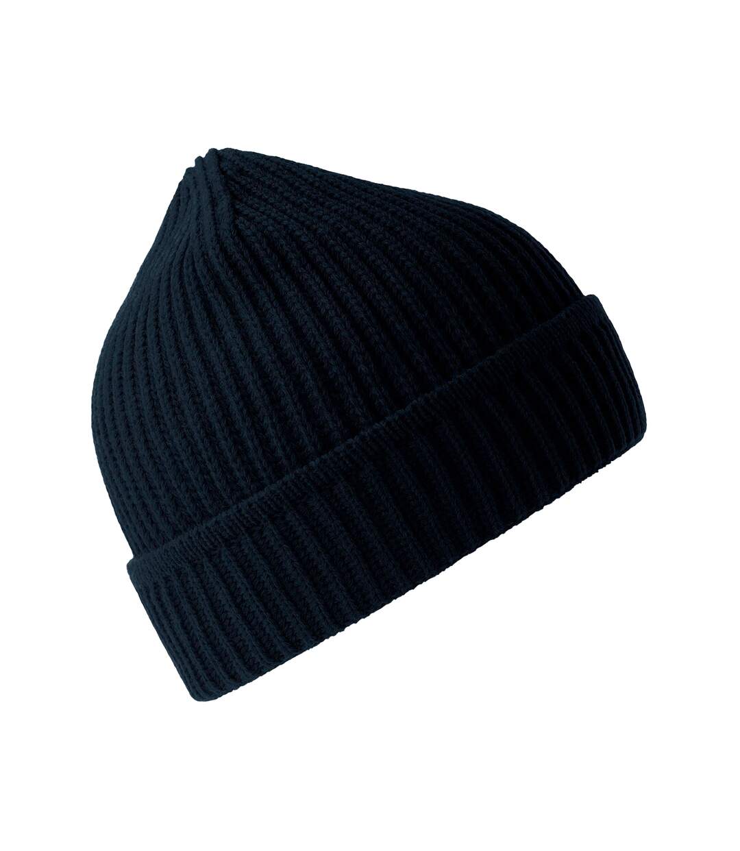 Unisex adult maple ribbed recycled beanie navy Atlantis-3