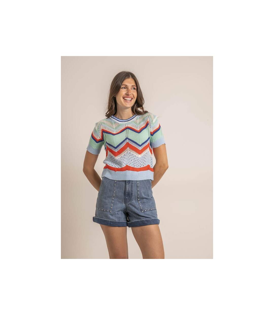 Pull léger manches courtes KURINA - Dona X Lisa-1