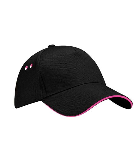 Casquette Ultimate Adulte Noir Fuchsia Beechfield