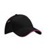 Casquette Ultimate Adulte Noir Fuchsia Beechfield-1
