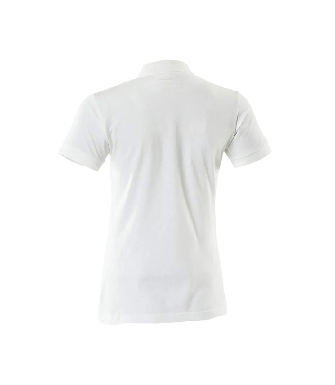 Womens/ladies Crossover Plain Polo Shirt White Mascot-2