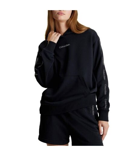 Sweat À Capuche Femme Noir Calvin Klein