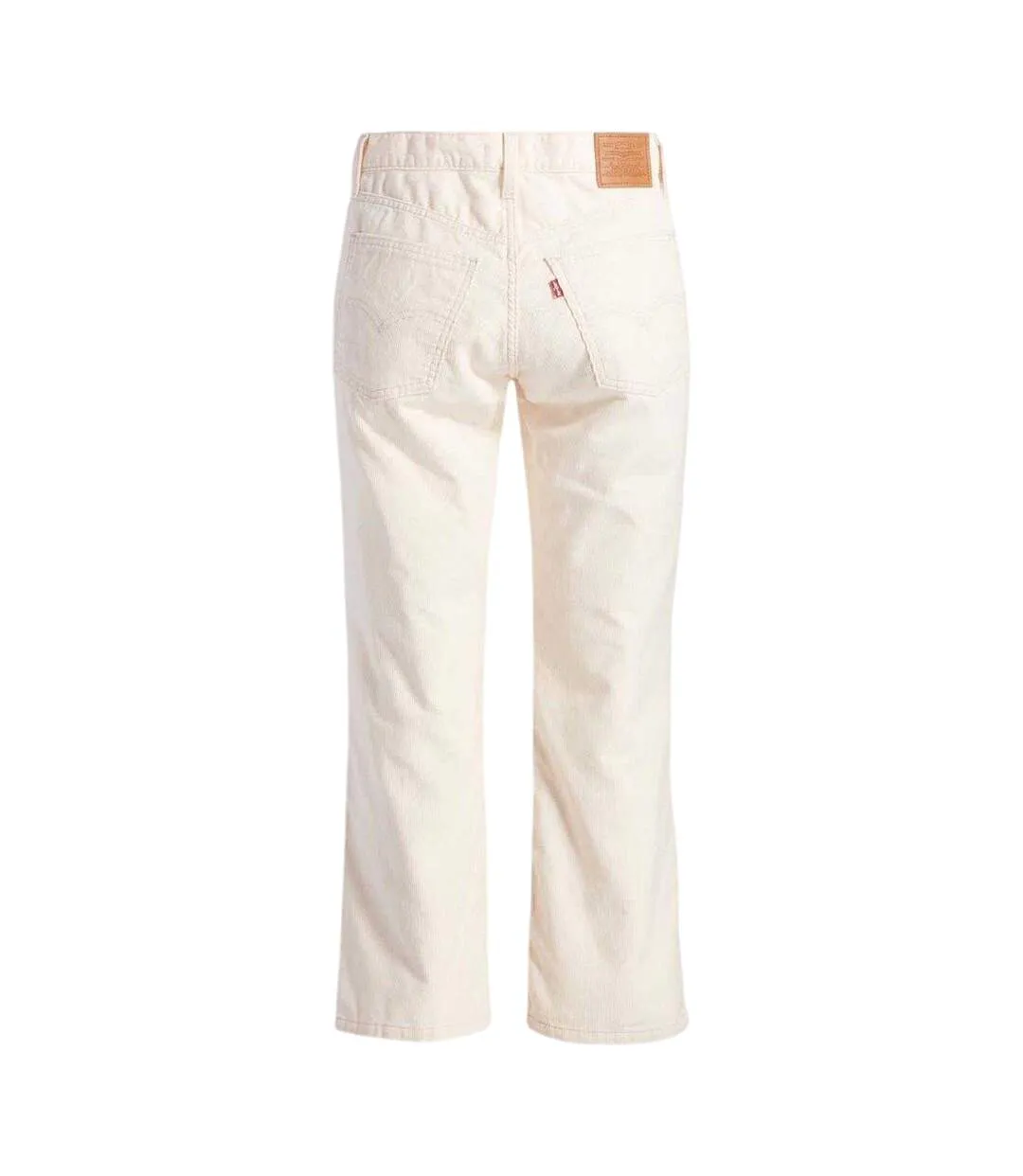 Womens/ladies Middy Cotton Bootcut Jeans Cream Levis-3
