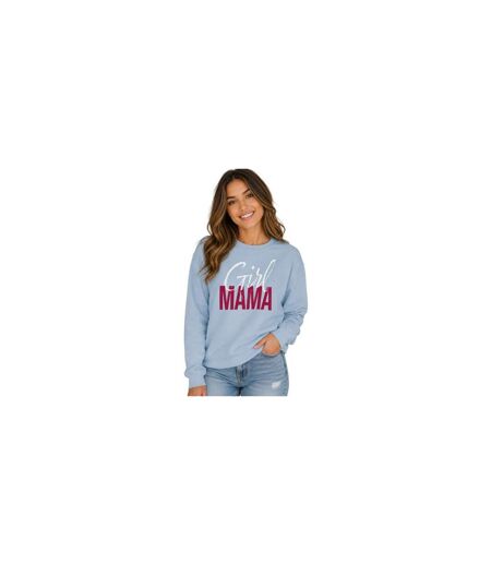 Womens/ladies Mama Mothers Day Sweatshirt Blue AWD
