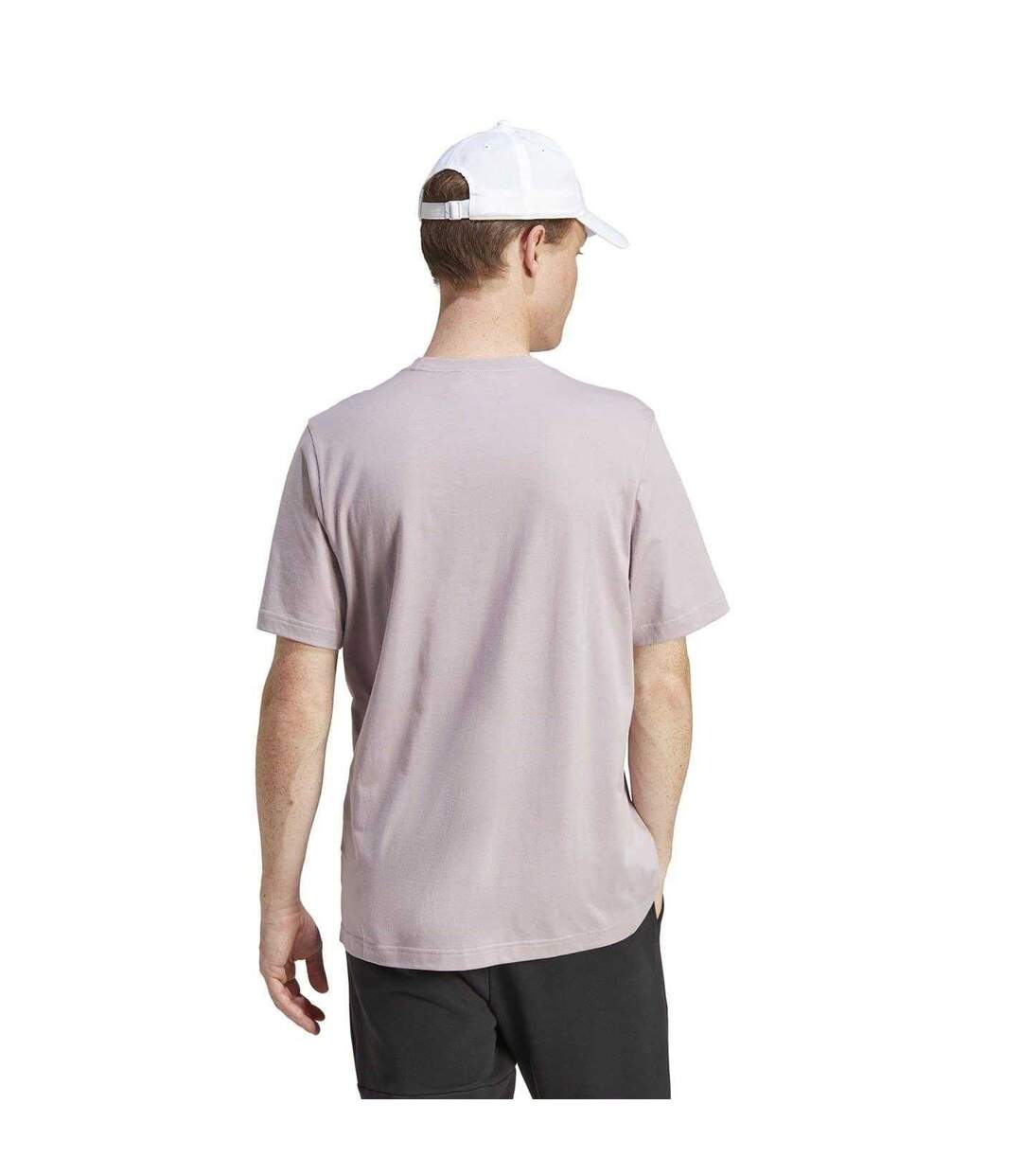 Mens Logo Single Jersey T-shirt Blue Adidas-3