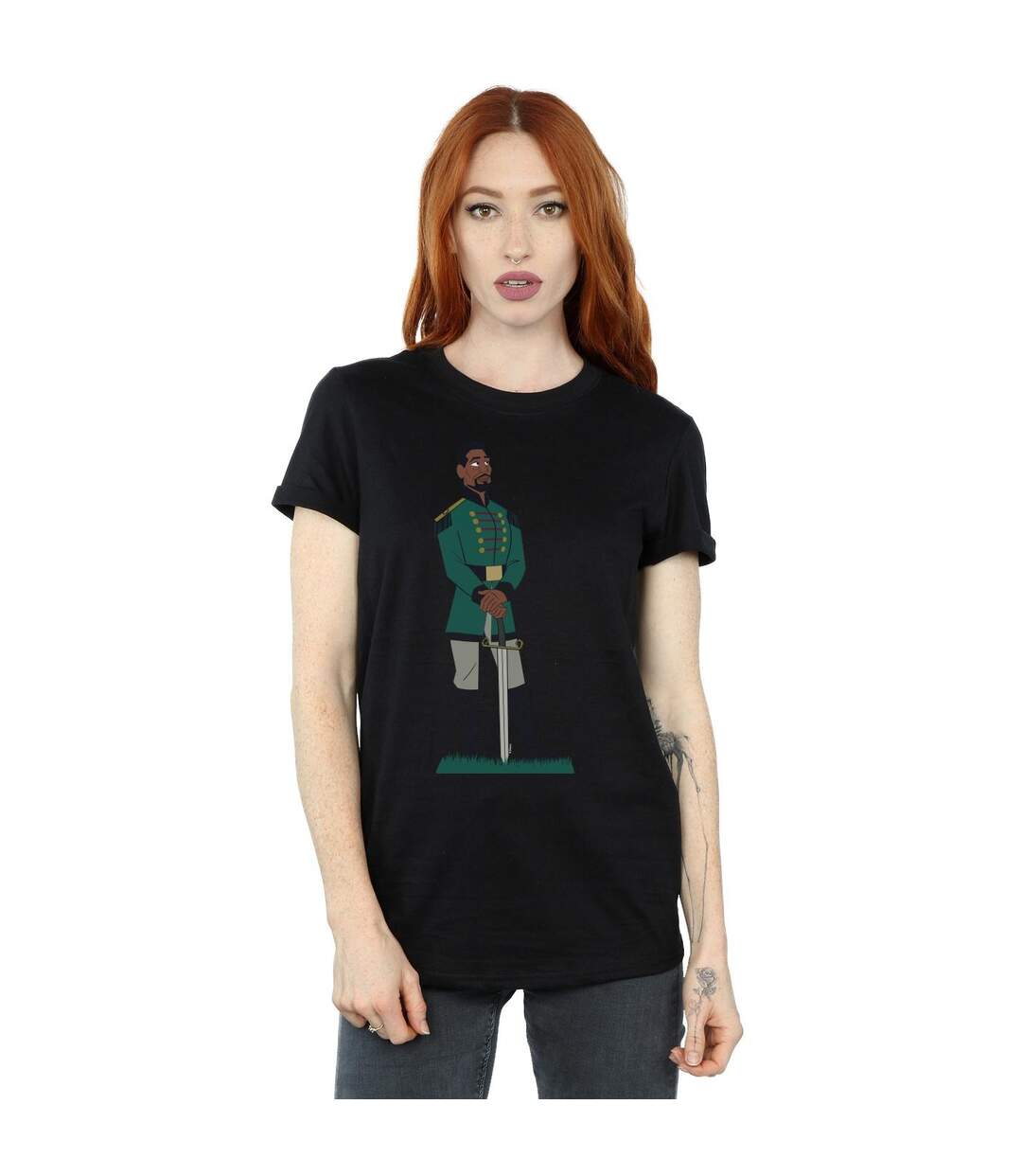 Disney Femme/Ladies Frozen 2 Mattias Cotton Boyfriend T-Shirt (Noir) - UTBI24480-2