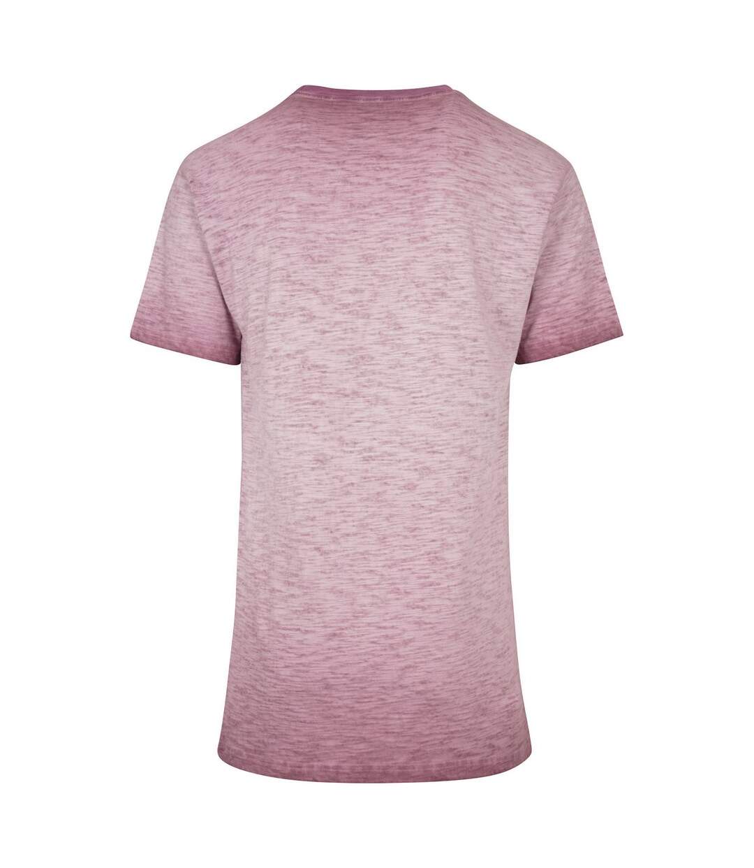 T-shirt Motif/style Teinture Par Pulvérisation Adulte Bordeaux Build Your Brand-3