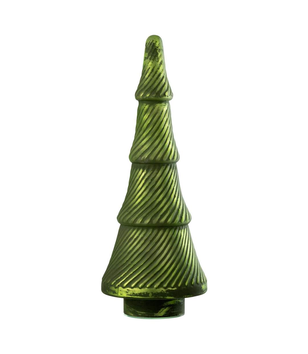 Sapin de Noël en Verre Côtelé 41cm Vert-1