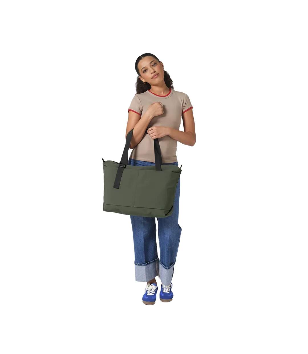 Minimal Lifestyle Tote Bag One Size Pine Green Bagbase-3