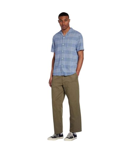 Chemise Motif/style À Carreaux Homme Bleu Farah