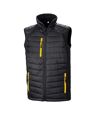 Result Mens Black Compass Padded Soft Shell Gilet (Black/Yellow)