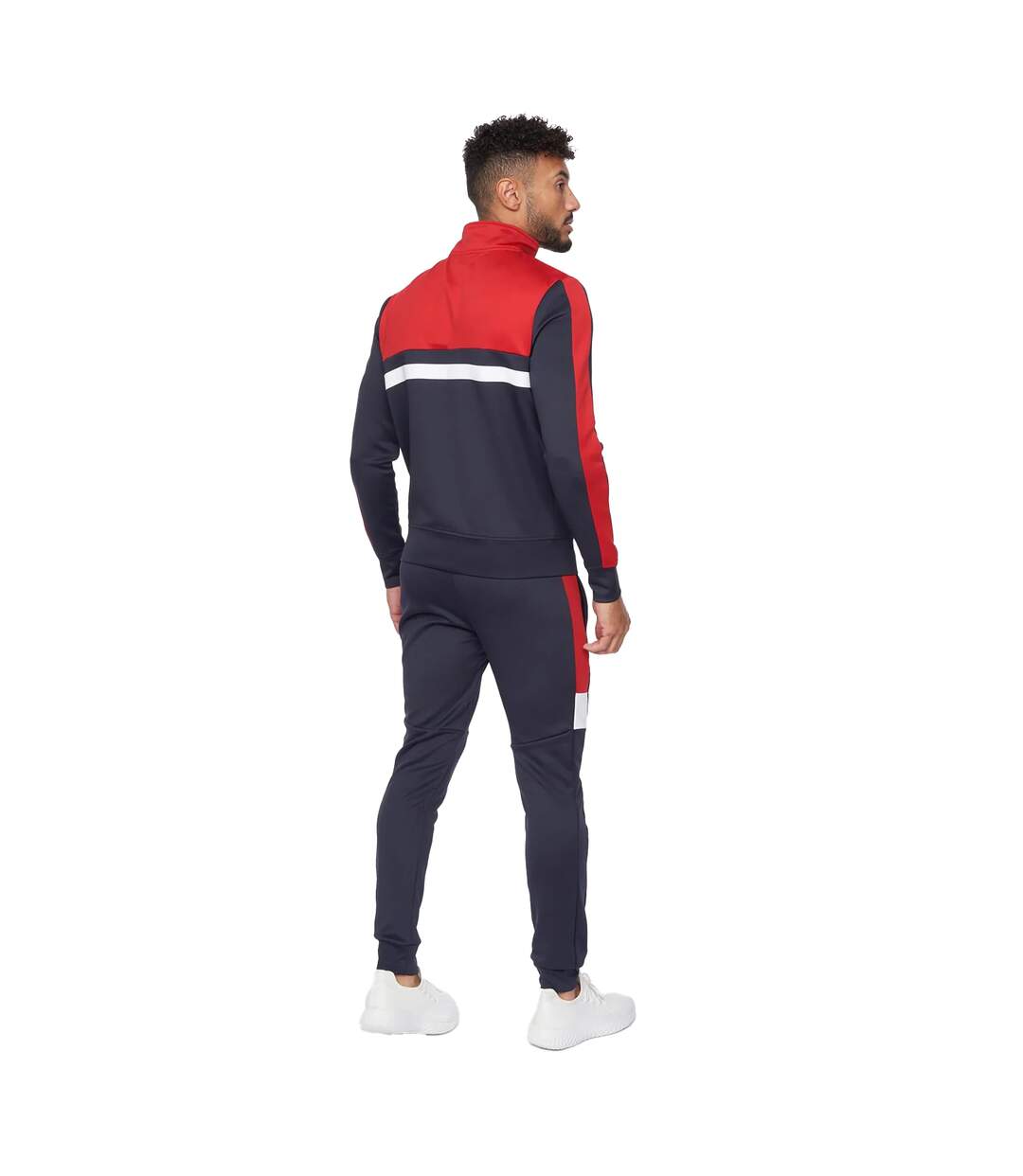 Mens kamari tracksuit navy/red Crosshatch