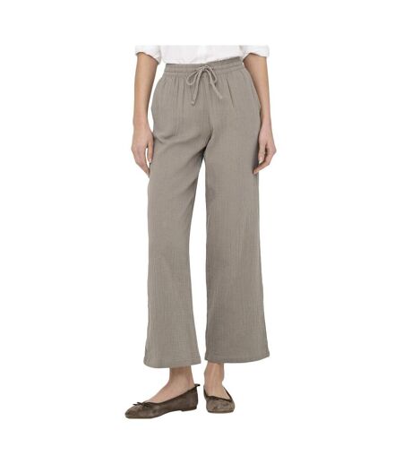Pantalon fluide taupe femme jdy phantom