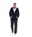 Ensemble De Pyjama Long Motif/style À Carreaux Homme Noir Keanu-1