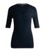 T-shirt Effilie Femme Bleu Foncé Boss-2