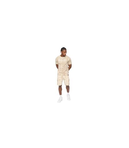 Mens Bardon Camo Cargo Shorts Neutral Camo Crosshatch
