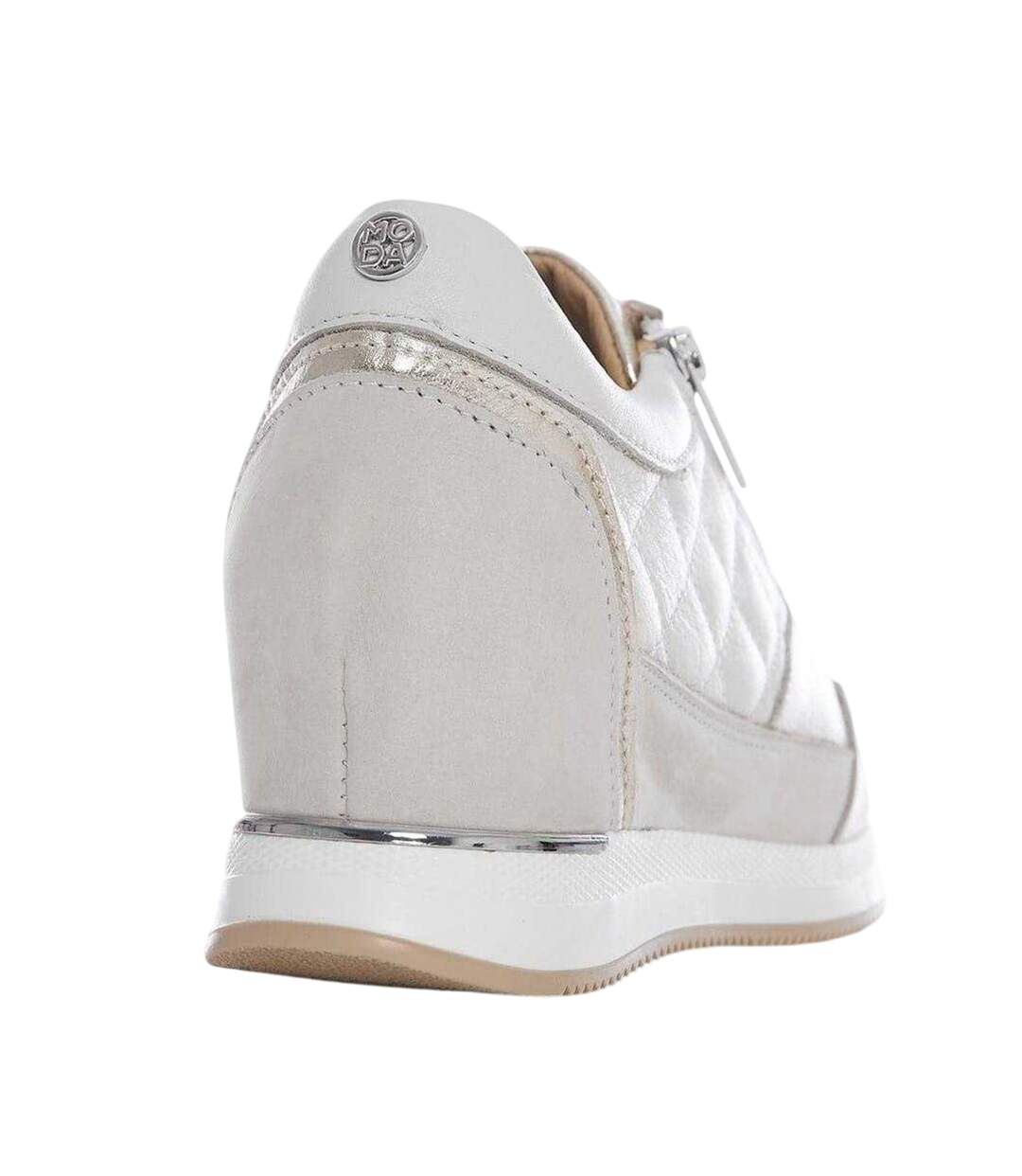Baskets Motif/style Matelassé Femme Blanc Cassé Mod-2