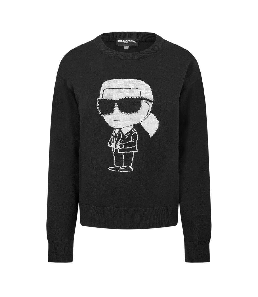 Sweat Manches Longues Motif/style Embelli Femme Noir Karl Lagerfeld-2