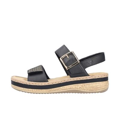 Sandales Compensés Cuir Rieker Rimo