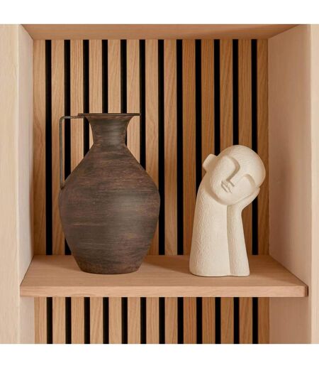 Vase Cruche en Métal Wonj 30cm Marron