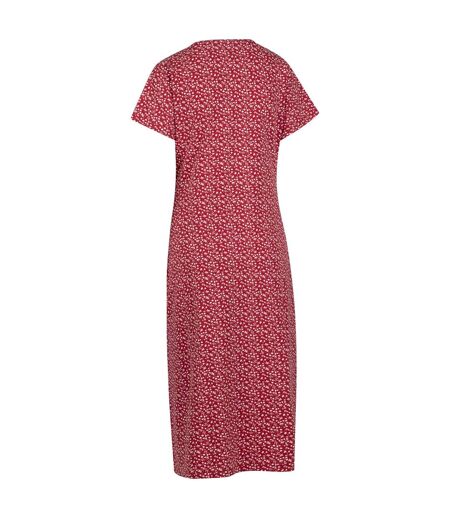 Womens/ladies Lula Midi Dress Claret Trespass