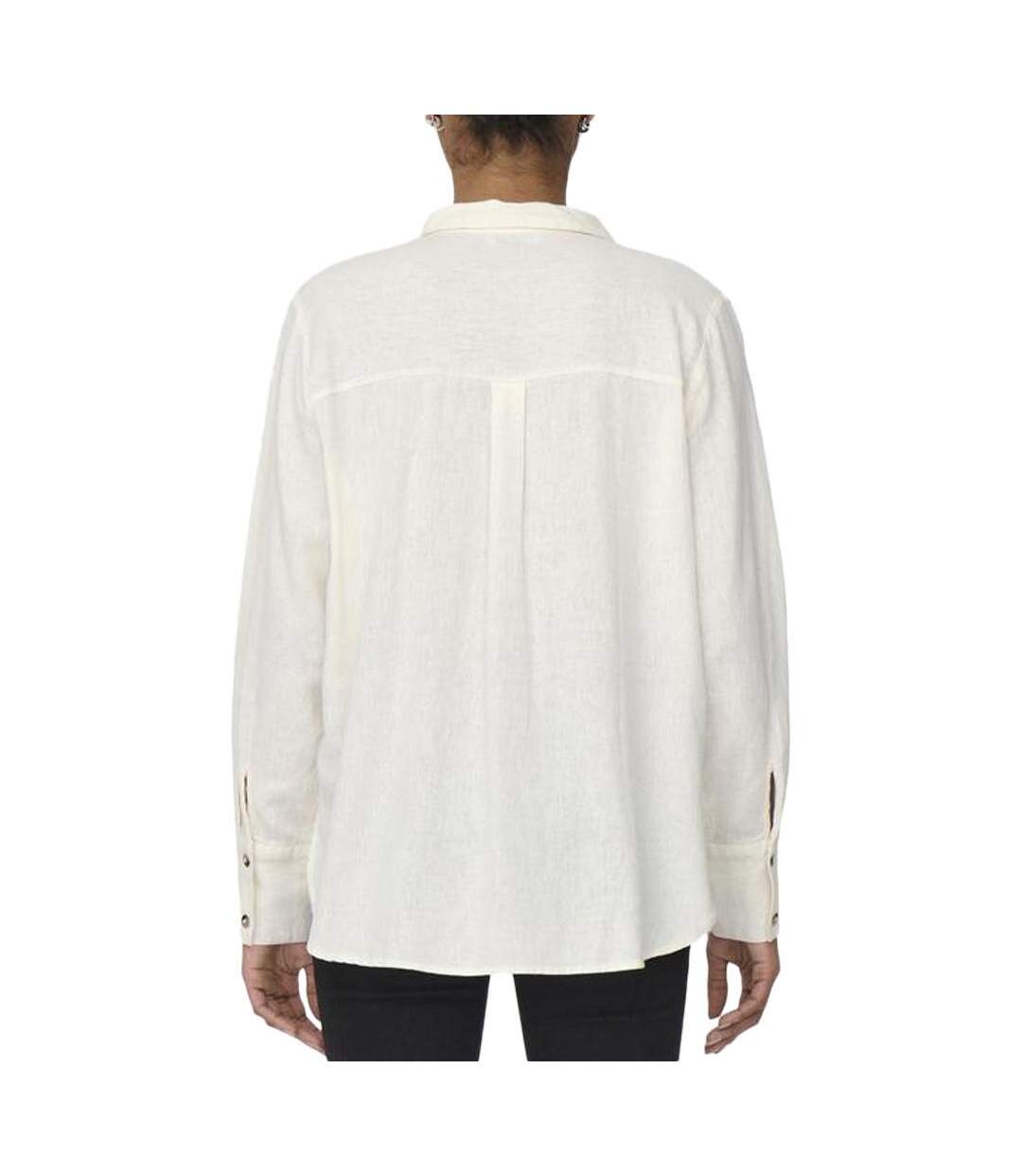 Chemise blanche femme jdy linen 15318364-2