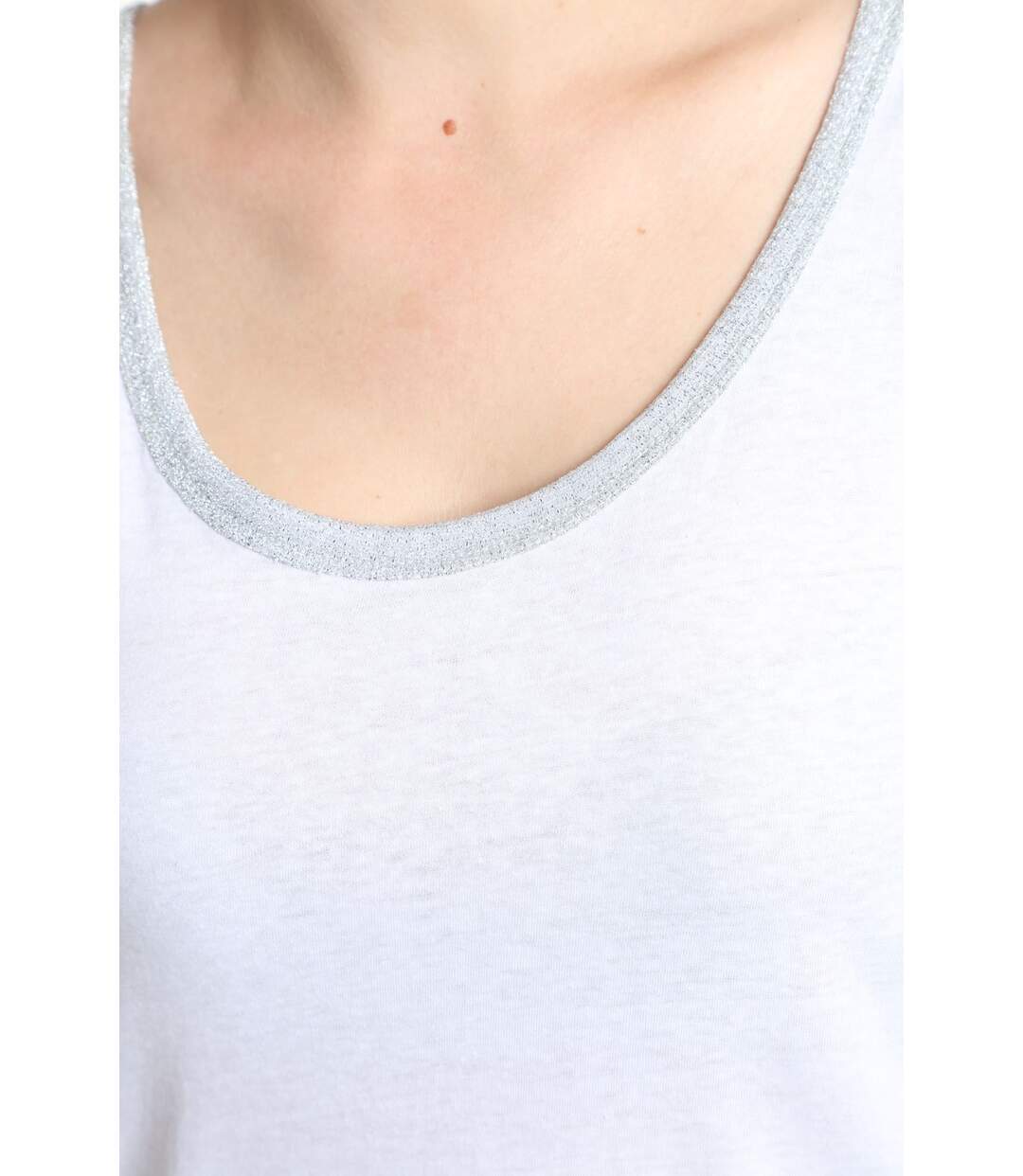 Debardeur Col Lurex Femme Deb Summer   Avec Col Rond | Gerard Pasquier-5