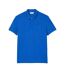 Mens Paris Piqué Stretch Regular Polo Shirt Blue Lacoste-1