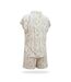 OZABI Pack 2 Pyjamas Courts Femme, Chemise Boutonnée et Short Imprimé Zébré-3