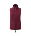 Womens/ladies artisan fleece gilet burgundy/brown Premier