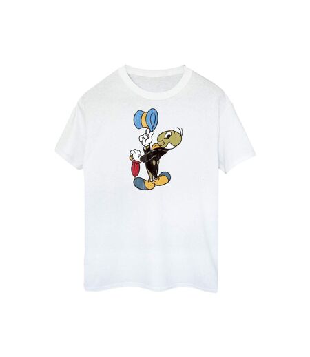 Disney T-Shirt coton Pinocchio Jiminy Cricket Femme/Ladies (Blanc) - UTBI48060