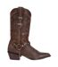 Womens/ladies Heartbreaker Full Grain Leather Mid Calf Cowboy Boots Dusk To Dawn Durango-3