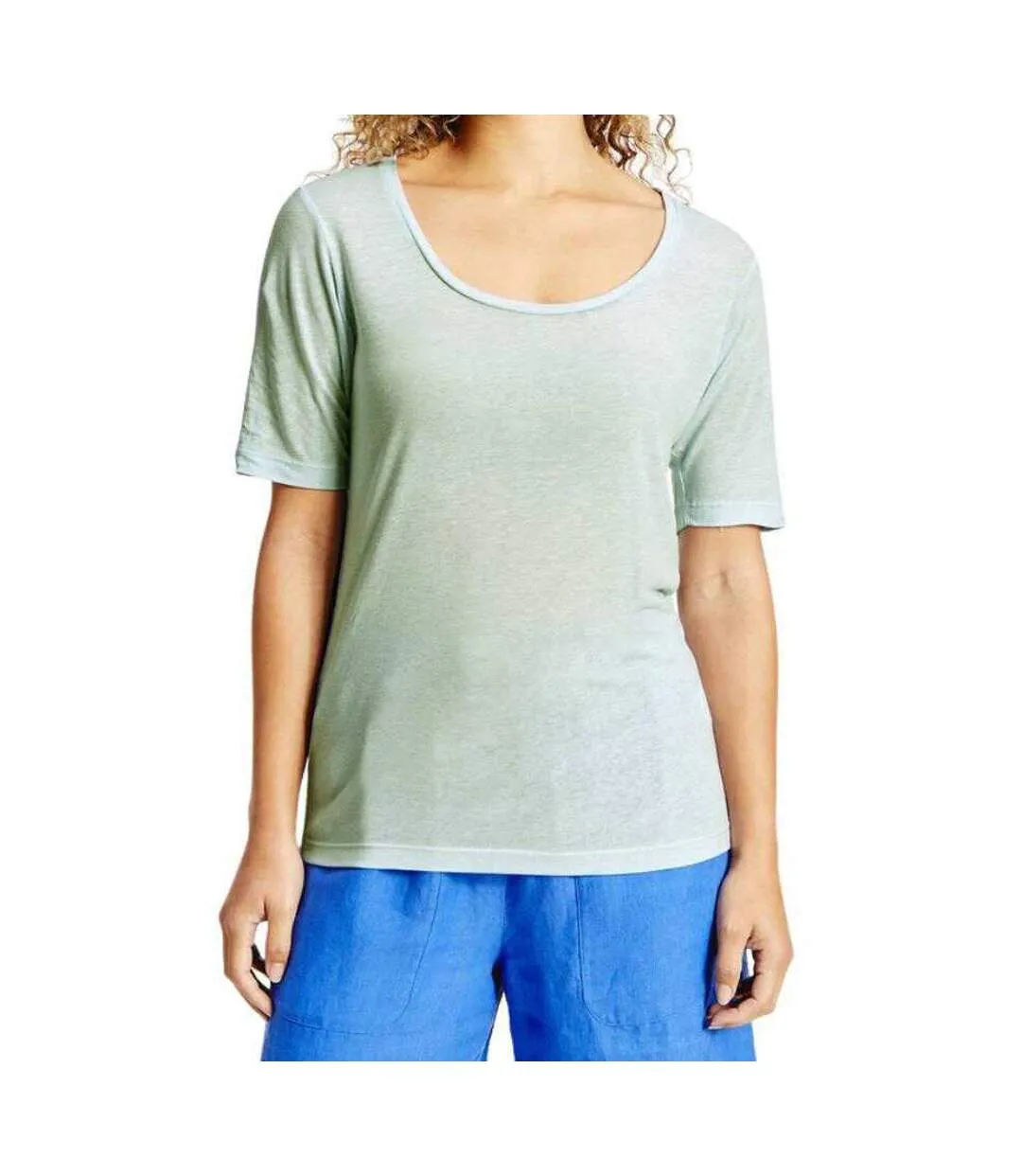 T-shirt Femme Vert Clair Tommy Hilfiger-1