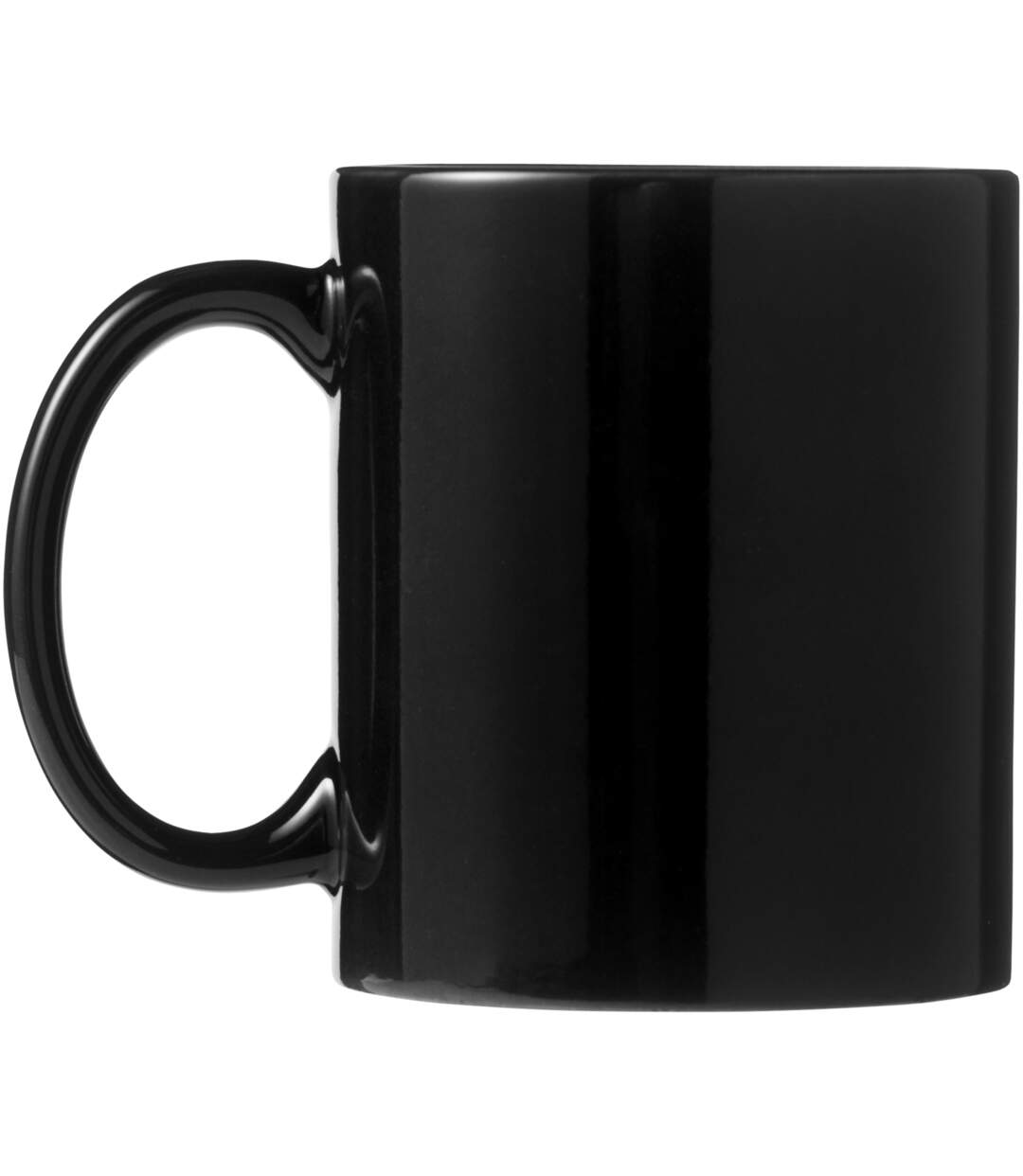 Pack of 2  Santos ceramic mug  9.7 x 8.2 cm solid black Bullet