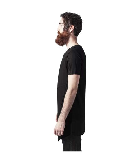 T-shirt Motif/style Zip Avant Homme Noir Urban Classics
