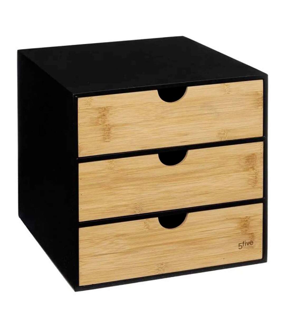 Tour de Rangement Bureau Carrée Bava 31cm Noir-1
